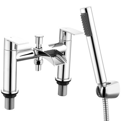 BATHWEST Bathroom Waterfall Bath Shower Mixer Tap Chrome Bath Filler ...