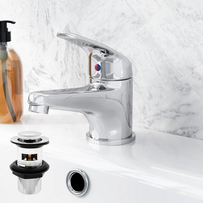 BATHWEST Chrome Brass Bathroom Basin Mixer Taps Monobloc Sink Mixer ...