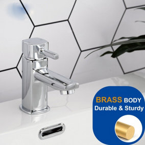 BATHWEST Cloakroom Sink Tap  Chrome Brass Basin Tap  Bathroom Tap Basin Mixer Taps Faucet
