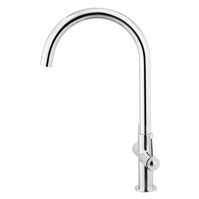 BATHWEST Kitchen Mixer Tap Dual Lever Swivel Spout Brass Chromed Kitchen Sink Tap
