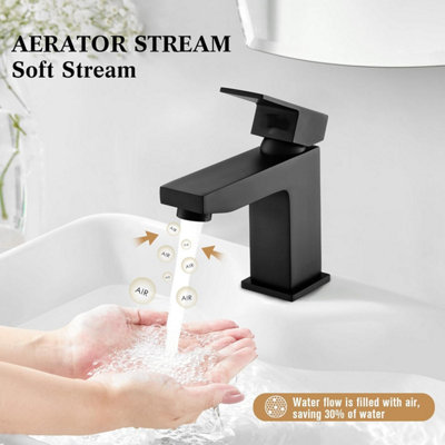 BATHWEST Matte Black Bathroom Basin Mixer Tap Sink Mixer Taps Black ...