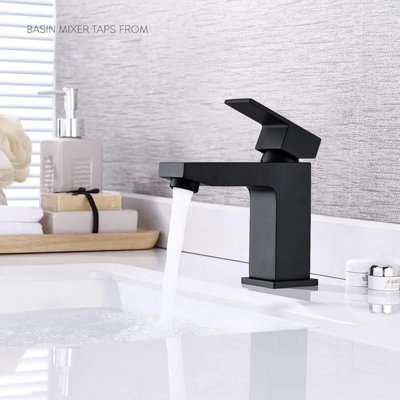 BATHWEST Matte Black Bathroom Basin Mixer Tap Sink Mixer Taps Black ...