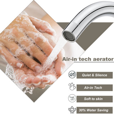 BATHWEST Modern Kitchen Sink Tap with UK Standard Fittings Single Lever Solid Brass Kitchen Taps Mixer Faucet