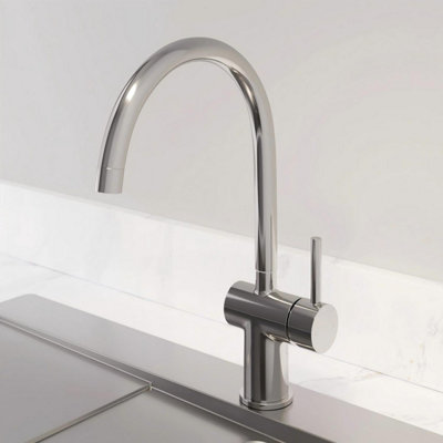 BATHWEST Modern Kitchen Sink Tap with UK Standard Fittings Single Lever ...