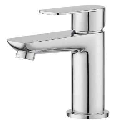BATHWEST Mono Basin Sink Mixer Taps Chrome Bathroom Sink Taps Mixer Single Lever Modern Faucet