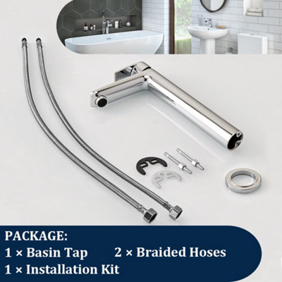 BATHWEST Tall Bathroom Basin Mixer Taps, High Rise Faucet for ...