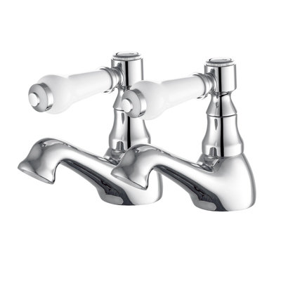 Buy BATHWEST Traditional Bathroom Sink Taps Chrome Brass Cloakroom ...