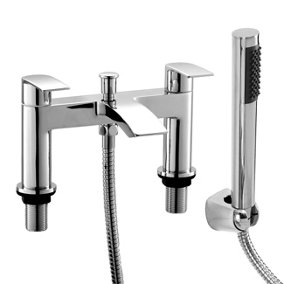BATHWEST Waterfall Bathroom Water Filter Mixer Tub Tap Chrome with Handheld Shower Head
