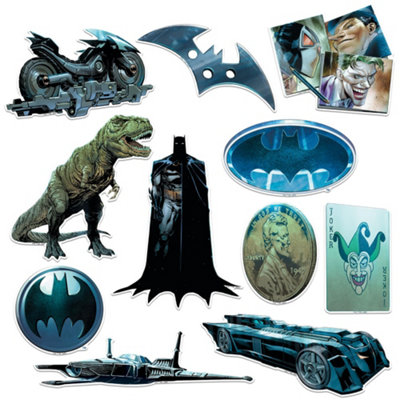 Batman Batcave Stickers (Pack of 50) Multicoloured (One Size)