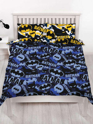 Batman Camo Double Duvet Cover and Pillowcase Set DIY at B Q