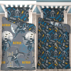 Batman Dark Knight Official Duvet Cover with Pillowcase Bedding Set