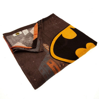 Batman Logo Cotton Beach Towel Black (140cm x 70cm)