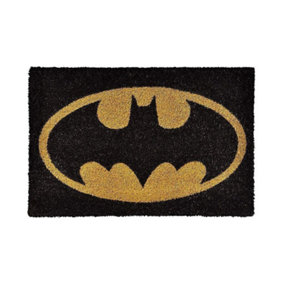 Batman Logo Door Mat Black/Yellow (One Size)