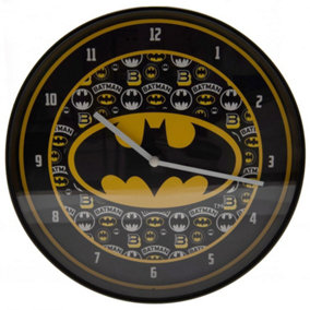 Batman Logo Wall Clock Black/Yellow (One Size)