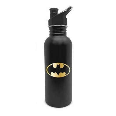 Batman Logo Water Bottle Black (One Size)