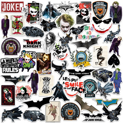 Batman: The Dark Knight Deluxe Stickers (Pack of 50) Multicoloured (One ...