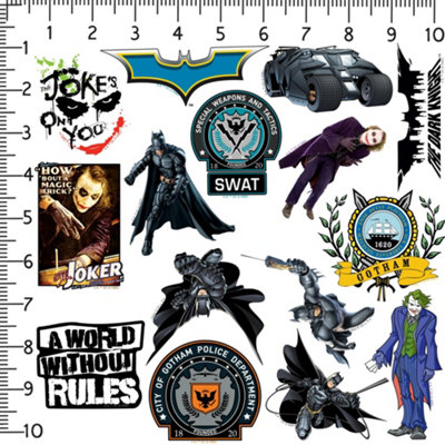 Batman: The Dark Knight Deluxe Stickers (Pack of 50) Multicoloured (One ...