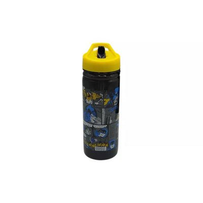 Batman Water Bottle Yellow/Black/Blue (One Size)