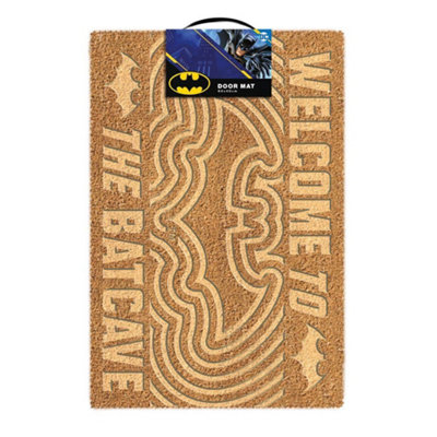 Batman Welcome To The Batcave Embossed Door Mat Natural (40cm x 60cm x 1.5cm)