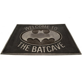 Batman Welcome To The Batcave Rubber Door Mat Grey (One Size)