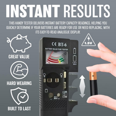 Battery Bulb Fuse Tester 3 In 1 House Portable Handheld Checker 9v Button Cell Testing Hand Tool Test & Detection Universal