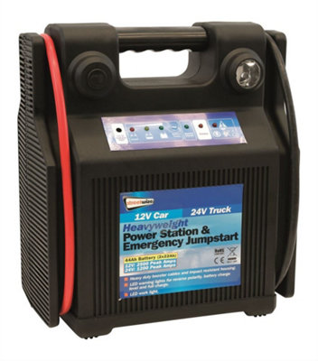 Battery Jump Start Heavy Duty 12v Car & 24v Truck Portable Power Pack  Station