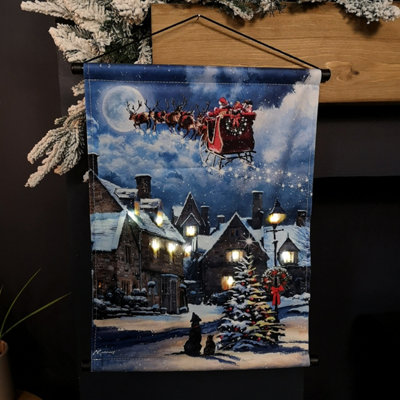 Battery Operated 47 x 38cm Light up Street with Christmas Tree Hanging