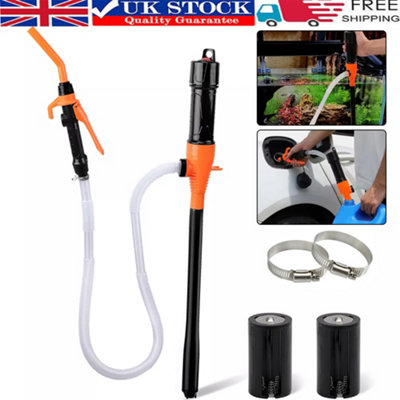 Battery Operated Electric Siphon Fuel Oil Water Petrol Liquid Transfer Pump Pipe