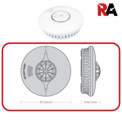 Battery Operated Smoke Detectors & Heat Alarm RF Interconnect: 4 Smoke / 1 Heat