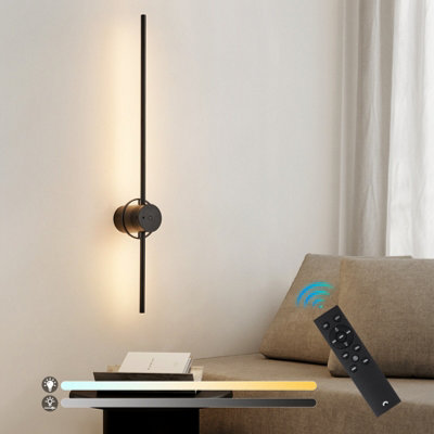 Battery Operated Wall Light, USB Rechargeable Wall Lamp with Remote & Touch Control - 2 Pack