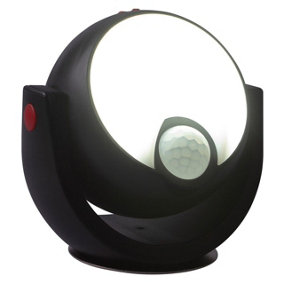Battery or USB Powered Motion Sensor Wireless LED 360 Rotating Light - 150 Lumen Indoor Lamp with 20 LEDs & 5m Detection Range