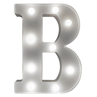 Battery Powered 3D Letter B LED Light - Freestanding Or Wall Mounted ...