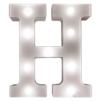 Battery powered letter store lights