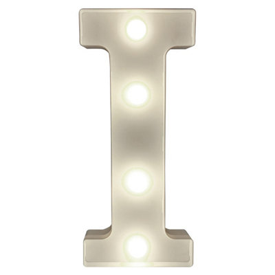 Battery Powered 3D Letter I LED Light - Freestanding or Wall Mounted ...