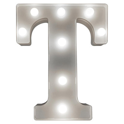 Battery Powered 3D Letter T LED Light - Freestanding or Wall Mounted ...