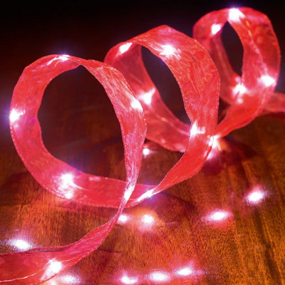 Battery Powered LED Ribbon Garland for Wrapping Christmas Birthday ...