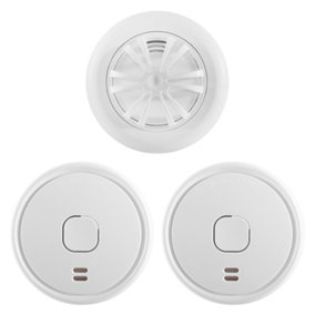 Battery Smoke Alarms and Heat Alarm Home Essentials Kit with 10 Year Warranty- UltraFire UFUB1KIT