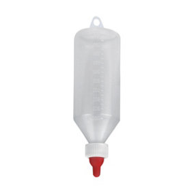 Battles Plastic Livestock Bottle White/Red (One Size)