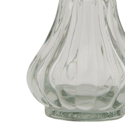 Batura Bud Vase Small - Glass - L5 x W5 x H8 cm - Clear