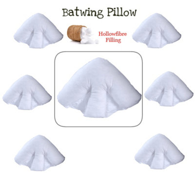 Batwing Pillow Hollowfiber Filled Othopedic Head Neck Back Shoulder Support Soft Fluffy Batwing Cushion