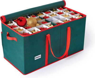 Bauble Storage Box Green 128 Bauble Xmas Decor Storage DIY at B&Q