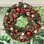 Baubles and Stars Xmas Winter Christmas Festive Wreath, Christmas Wreath for Front Door, Home Decoration 36cm
