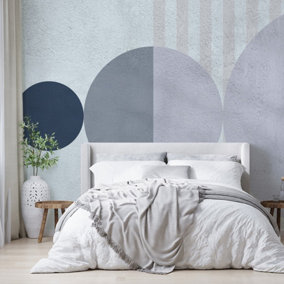 Bauhaus Grey Wallpaper Mural - Peel & Stick Wallpaper - Size Small (300 x 250 cm)