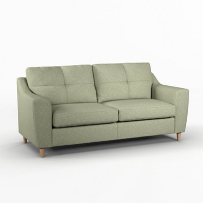 Baxter Sage Tufted Fabric 3 Seater Sofa