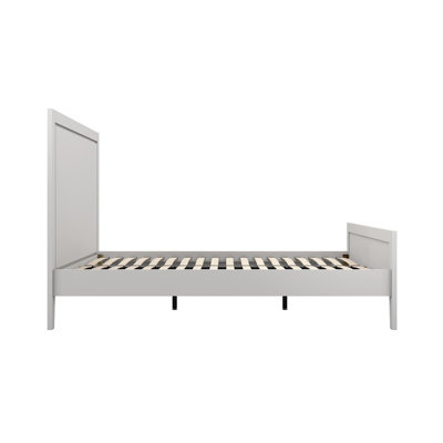 Bay King Size Bed - Pine - L206.5 x W158 x H125 cm - Cement Grey - Flat ...