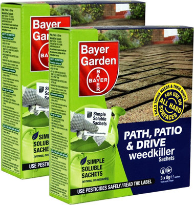 Bayer Garden Path, Patio & Drive Weed Killer (3 x 8g Sachets) Twinpack