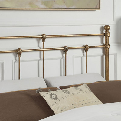 Antique brass bed on sale frame king