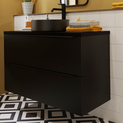 Shop black vanity units.