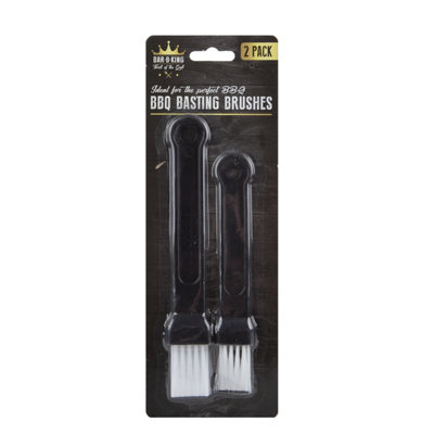 BBQ Basting Brush Garden Barbeque, Utensils, Accessories Pack of 2 21cm Black