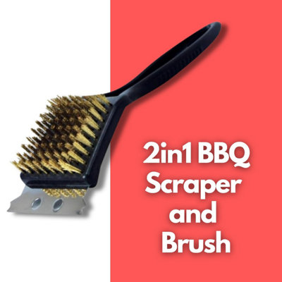 BBQ Cleaner Brush - 20cm Long Ergonomic Handle Grip BBQ Brush for Grill